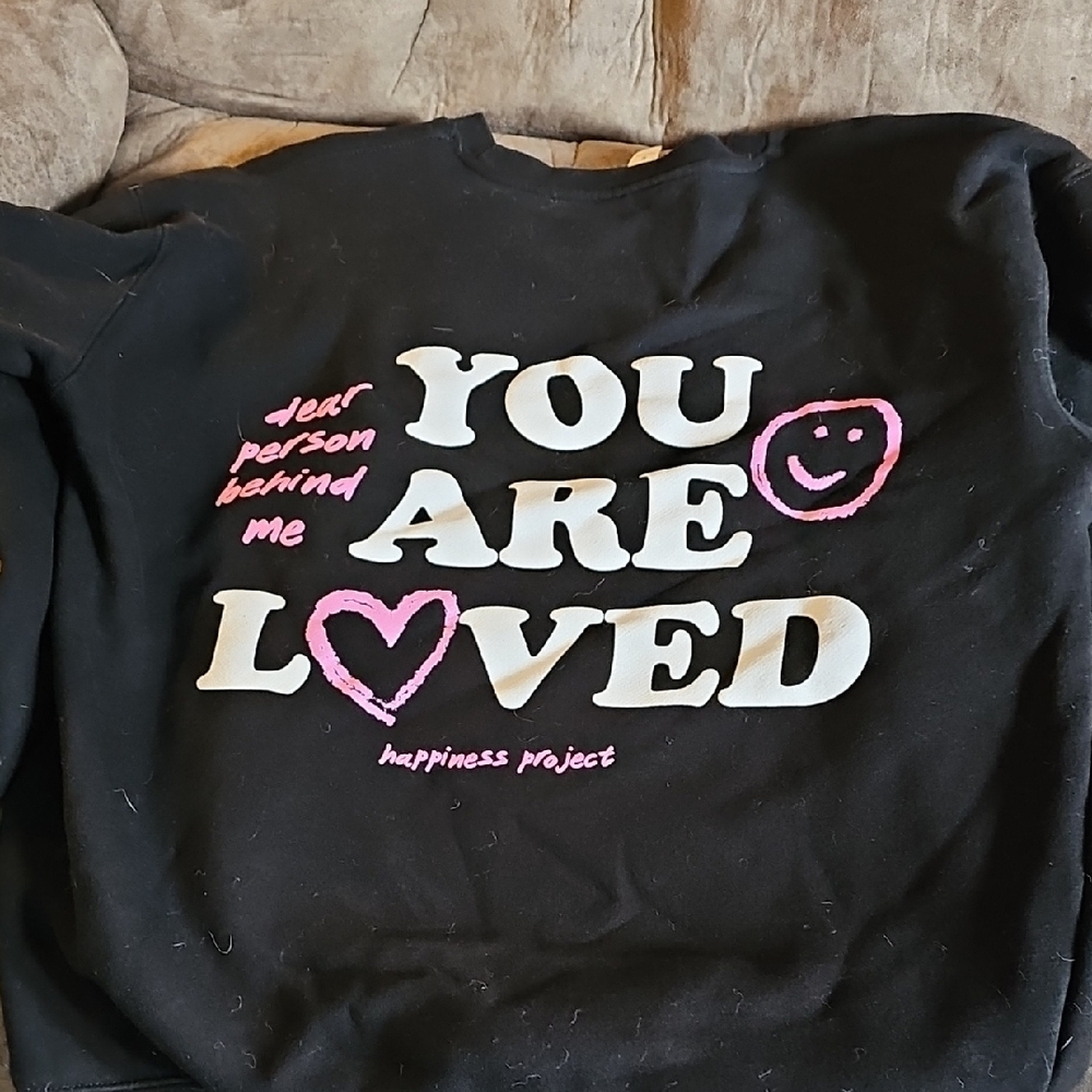 Source Unknown Black 'Happiness Project' Crewneck Sweatshirt - Picture 2 of 2